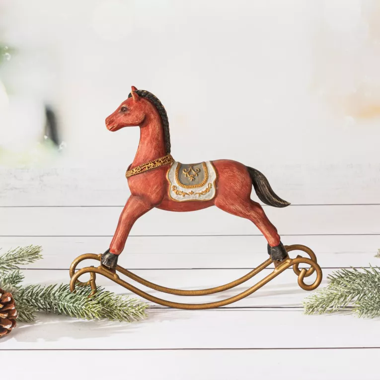 Figurka świąteczna KONIK NA BIEGUNACH