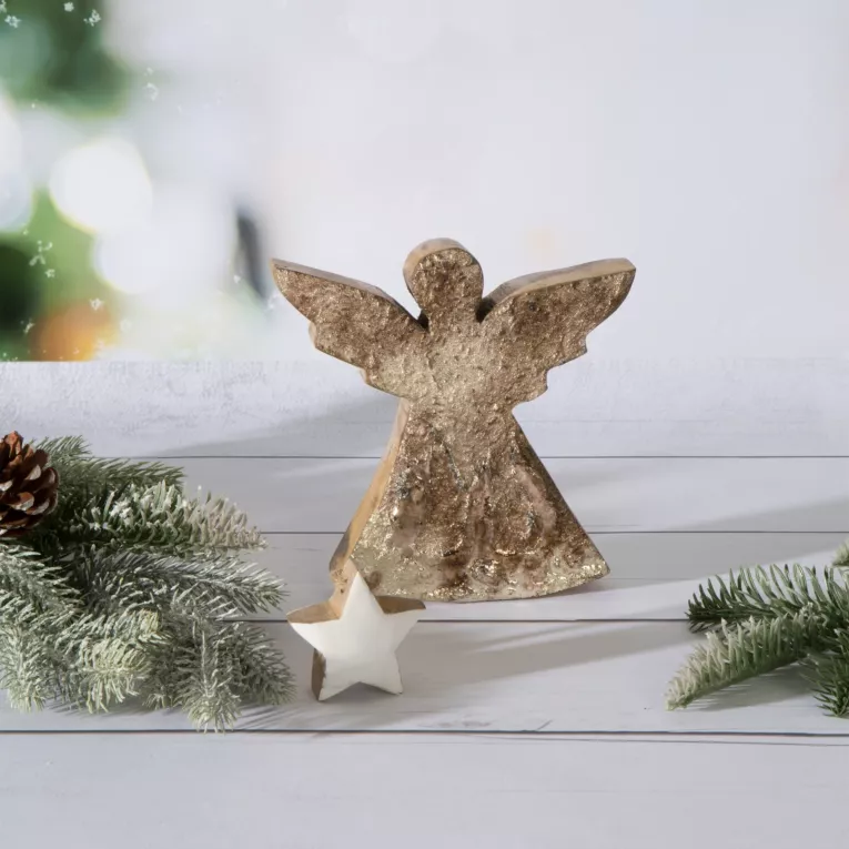 Figurka świąteczna ANIOŁ z efektem kory