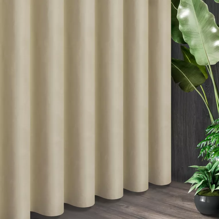 Tkanina zasłonowa z welwetu zaciemniająca, 100% BLACKOUT z kolekcji Pierre Cardin