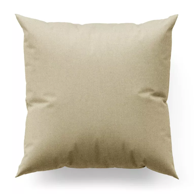 Poszewka szyta jasnobeżowa z miękkiej tkaniny o welurowej strukturze