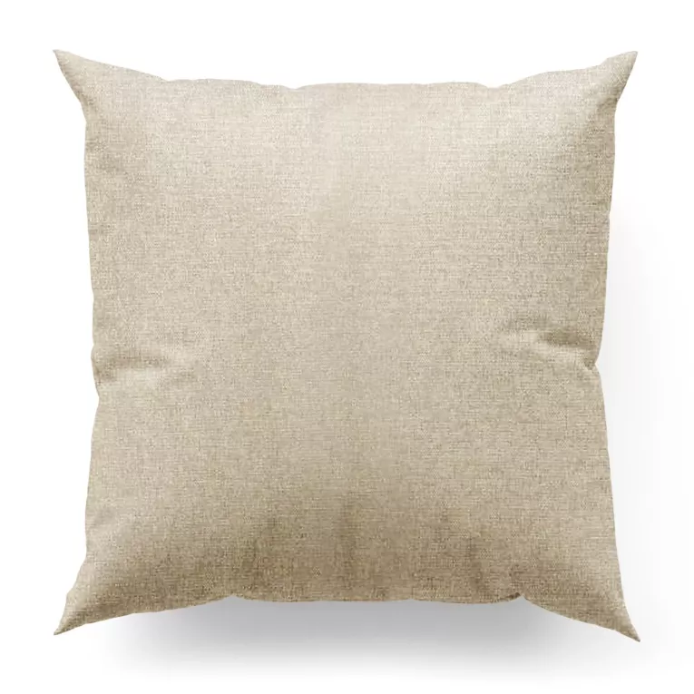 Poszewka szyta ADISA jasnobeżowa o luźnym lnianym splocie z błyszczącą nicią