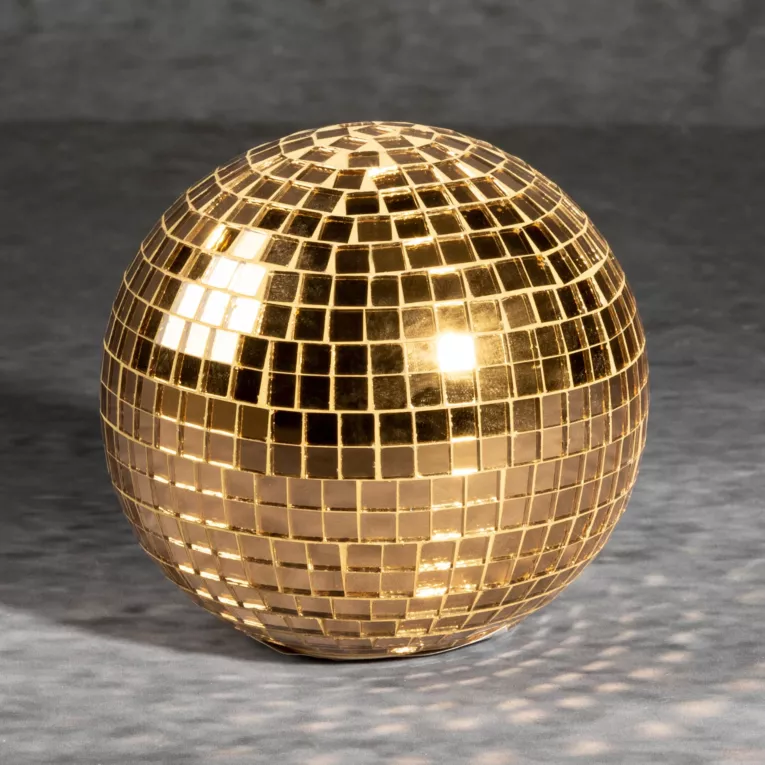 Kula dekoracyjna dekorowana lusterkami w stylu glamour