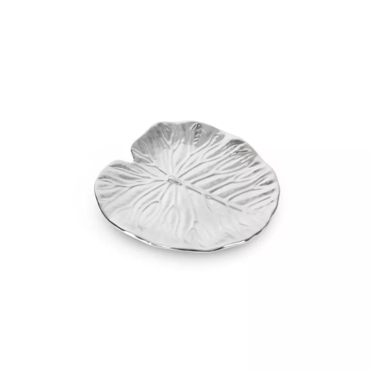 Patera ceramiczna KALINA w formie liścia z wytłoczeniami