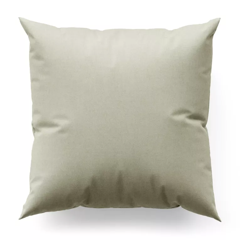 Poszewka szyta ciemnokremowa z miękkiej w dotyku tkaniny szenilowej