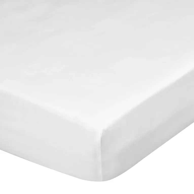 Prześcieradło z gumką 100x200 cm z satyny bawełnianej kolor biały 125 g/m2 DINA Diva Line