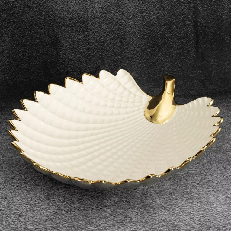 Patera ceramiczna HIRAL  w formie liścia