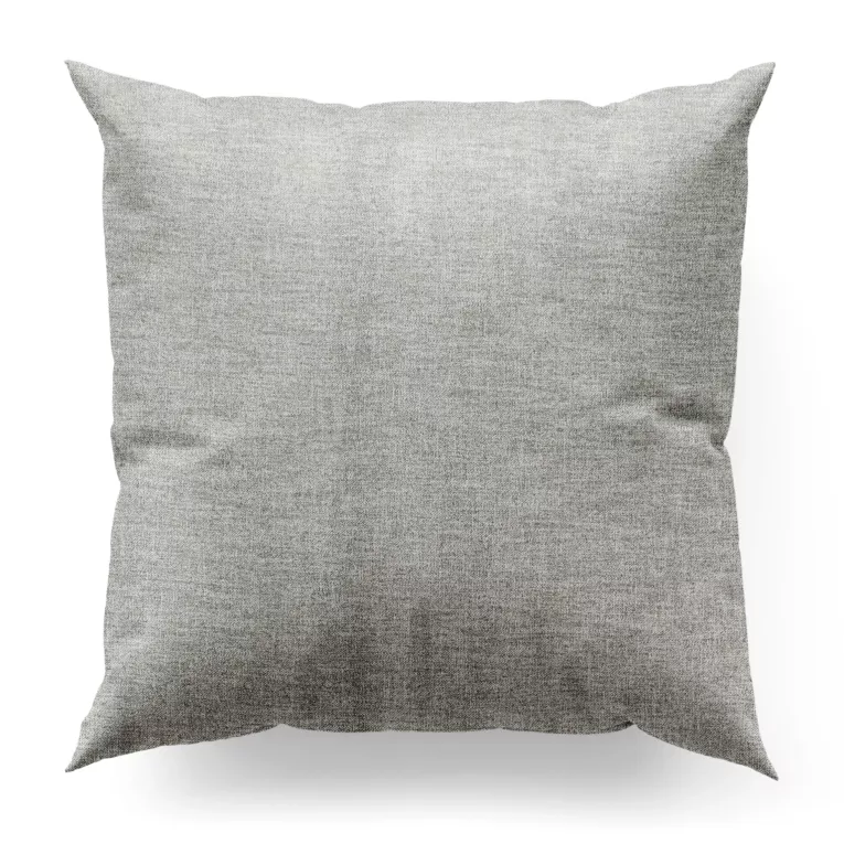 Poszewka szyta srebrna tkanina o naturalnym charakterze z efektem melanżu
