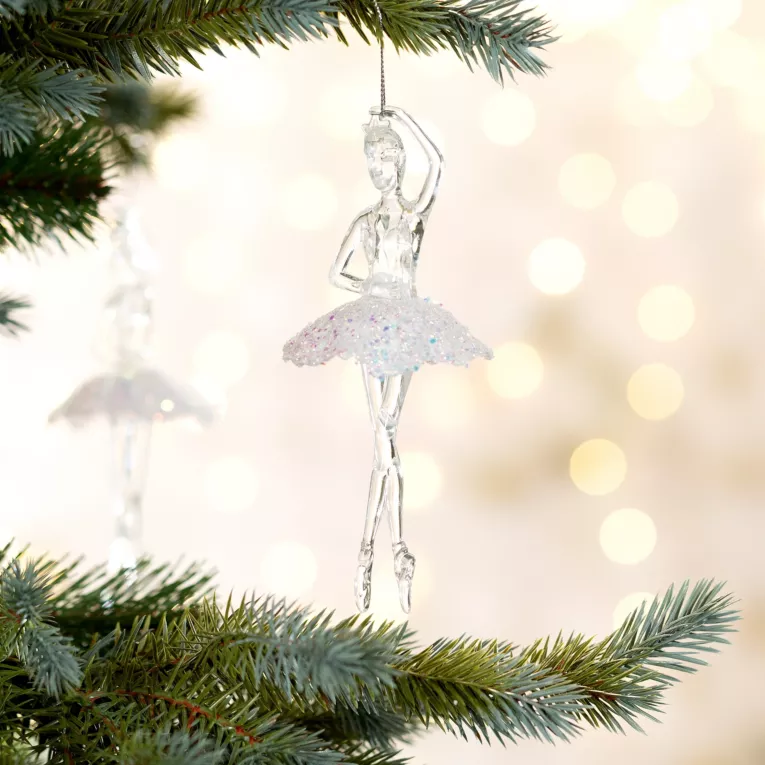 Ozdoba choinkowa BALETNICA z transparentnego akrylu