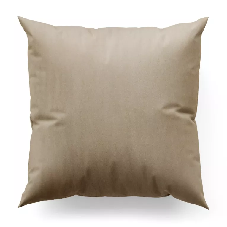 Poszewka szyta ciemnokremowa z miękkiej półmatowej tkaniny welwetowej