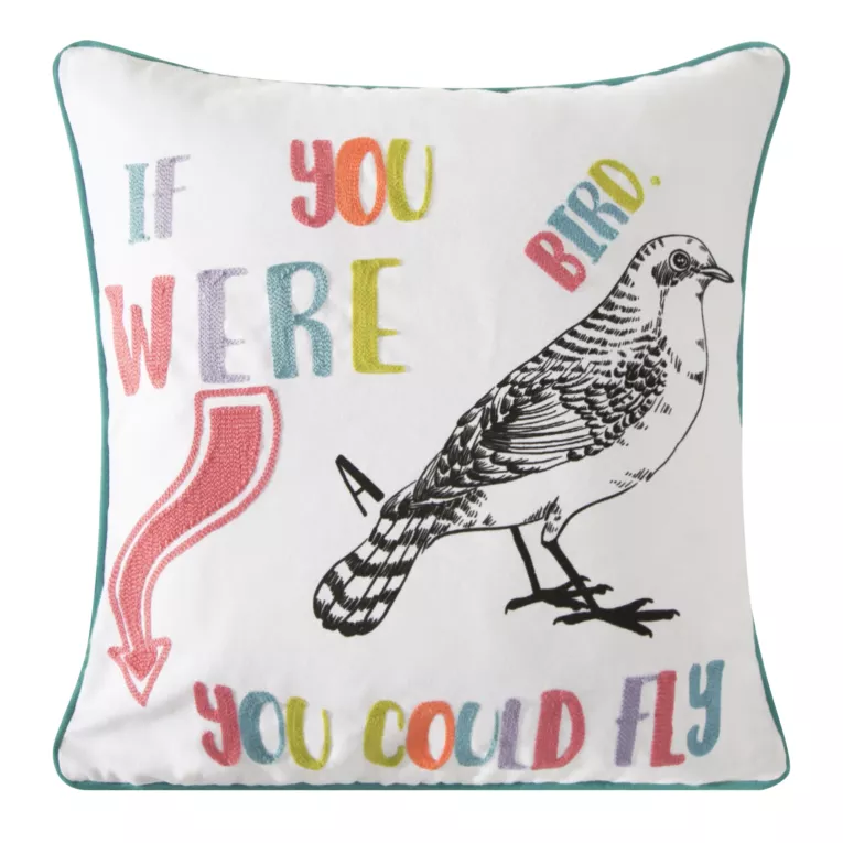 Poszewka dekoracyjna zdobiona efektownym nadrukiem