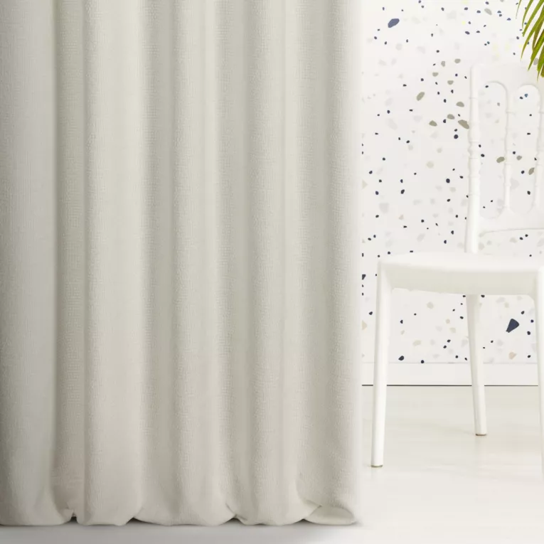 Zasłona szyta na taśmie 5 cm naturalna z miękkiej tkaniny szenilowej