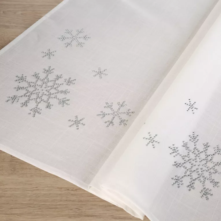 Bieżnik świąteczny JUDITH z aplikacją z połyskliwych cyrkonii