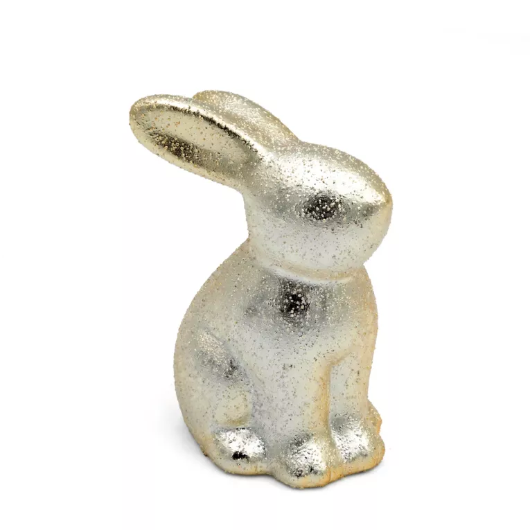 Figurka wielkanocna ZAJĄCZEK z przecieranym wzorem