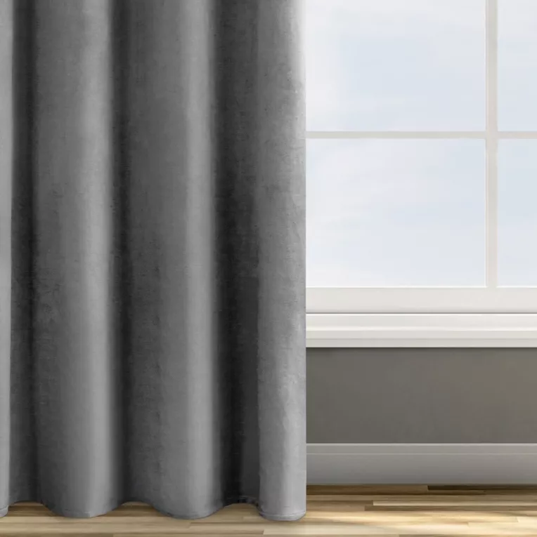 Zasłona welwetowa stalowa 140x250 cm przelotka - ROSA - Design 91