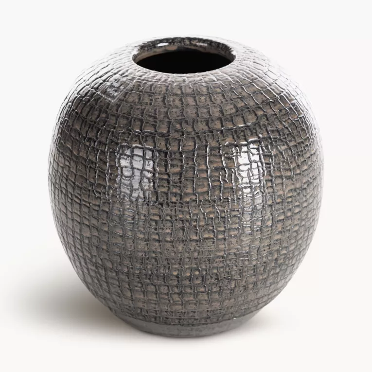 Wazon dekoracyjny z subtelnym wytłaczanym wzorem