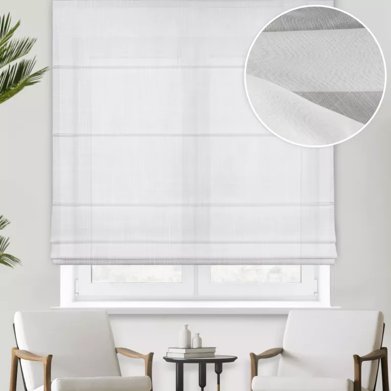 Roleta rzymska kremowa foto-katalityczna tkanina, oczyszczająca powietrze z substancji szkodliwych