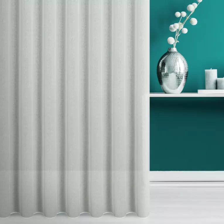 Firana szyta na taśmie 5 cm kremowa foto-katalityczna tkanina, oczyszczająca powietrze z substancji szkodliwych