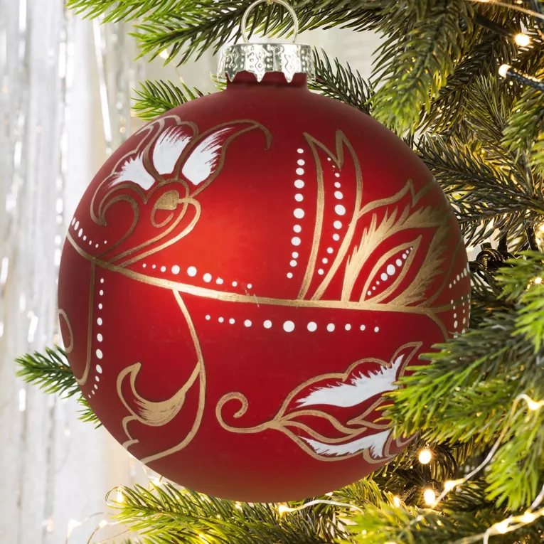 Bombka choinkowa ręcznie malowana