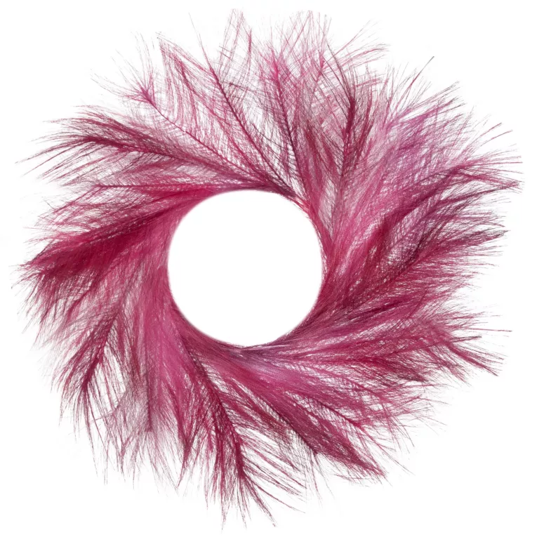 Wianek dekoracyjny z trawy pampasowej w stylu boho