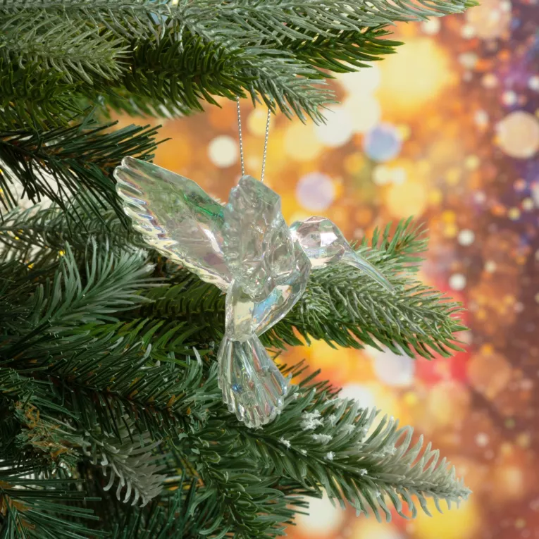 Ozdoba choinkowa KOLIBER z transparentnego akrylu