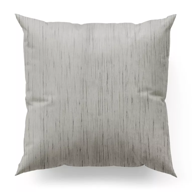 Poszewka szyta stalowa z tkaniny welwetowej w pionowe prążki, wykończona obciążnikiem