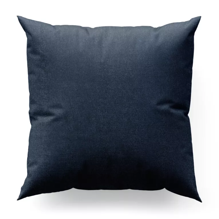 Poszewka szyta granatowa z miękkiej w dotyku tkaniny szenilowej