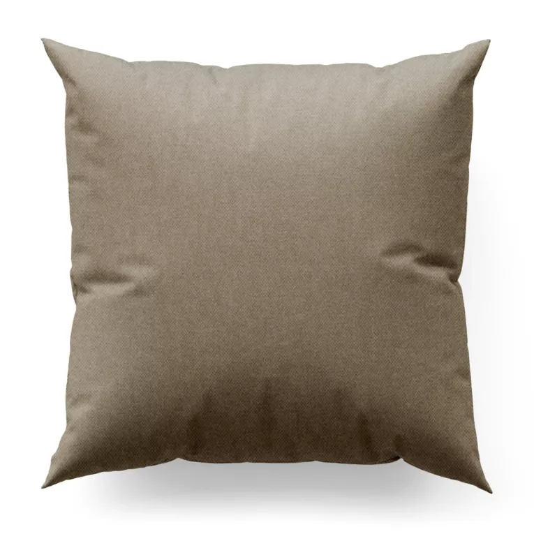 Poszewka szyta jasnokremowa z miękkiej tkaniny o welurowej strukturze