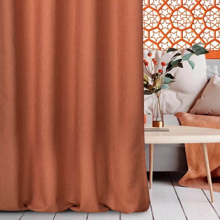 TERRA COLLECTION Zasłona MOROCCO z  tkaniny o płóciennym splocie