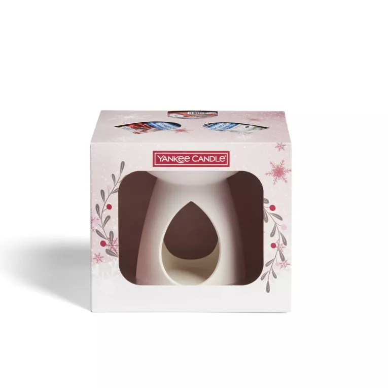 YANKEE CANDLE - Kominek + 3 woski zapachowe SNOW GLOBE WONDERLAND