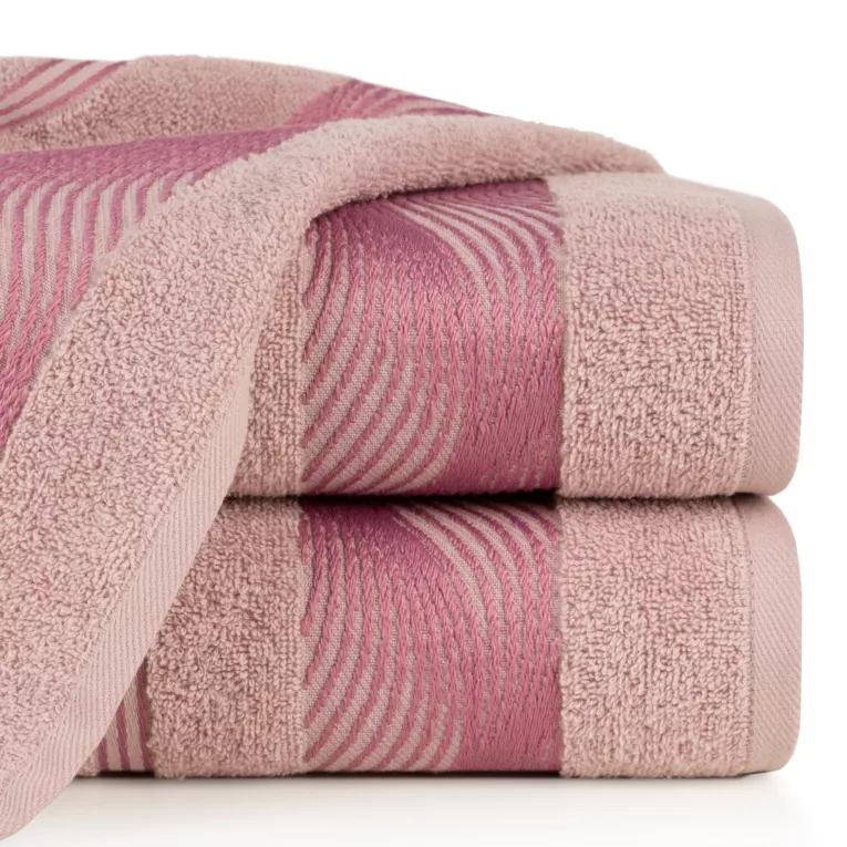 EUROFIRANY CLASSIC Ręcznik SYLWIA 2 z żakardową bordiurą z falującym wzorem