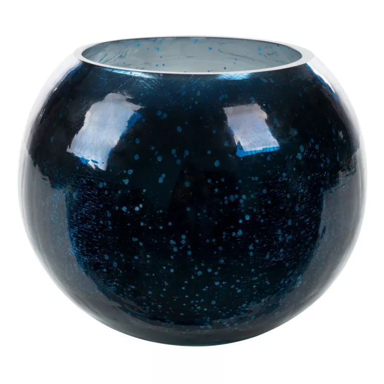 Osłona na donicę VERRE ze szkła artystycznego z marmurkową fakturą