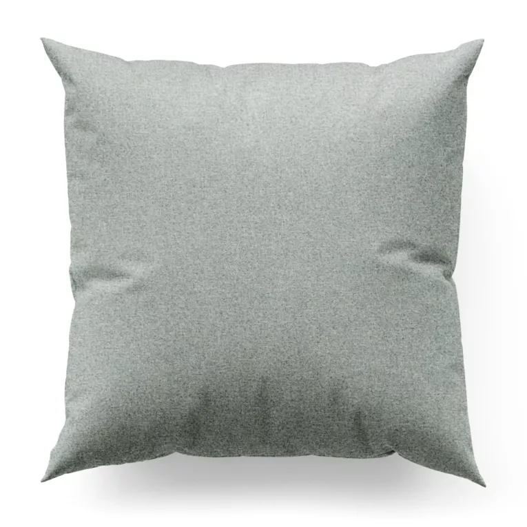 Poszewka szyta popielata ze strukturalnej tkaniny typu blackout, zaciemniająca w 100%