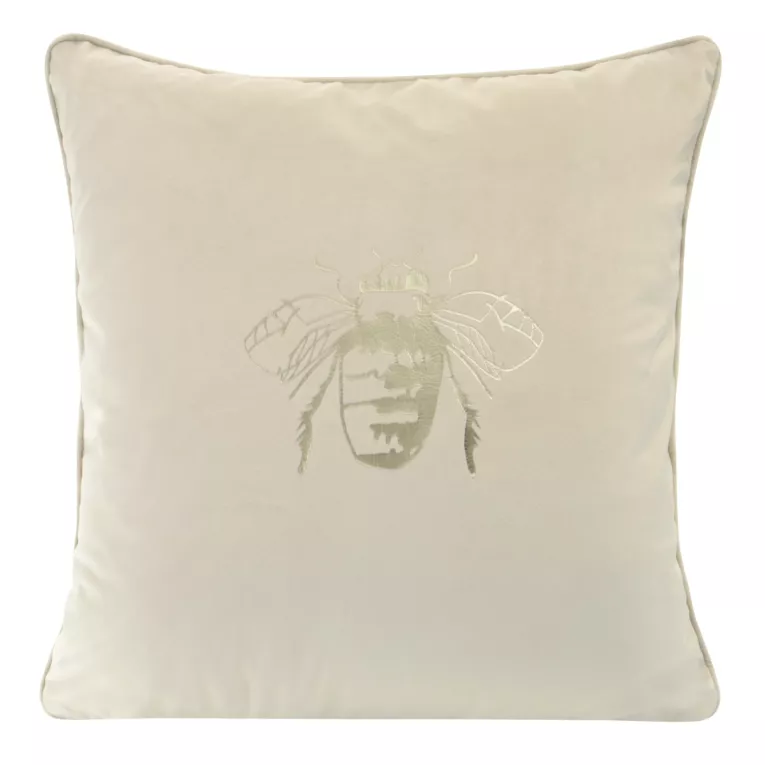 Welwetowa poszewka BLINK 14 z nadrukiem złotej pszczoły