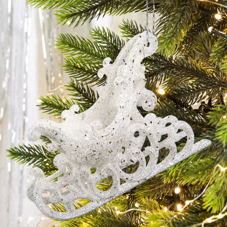 Ozdoba choinkowa SANIE dekorowana brokatem