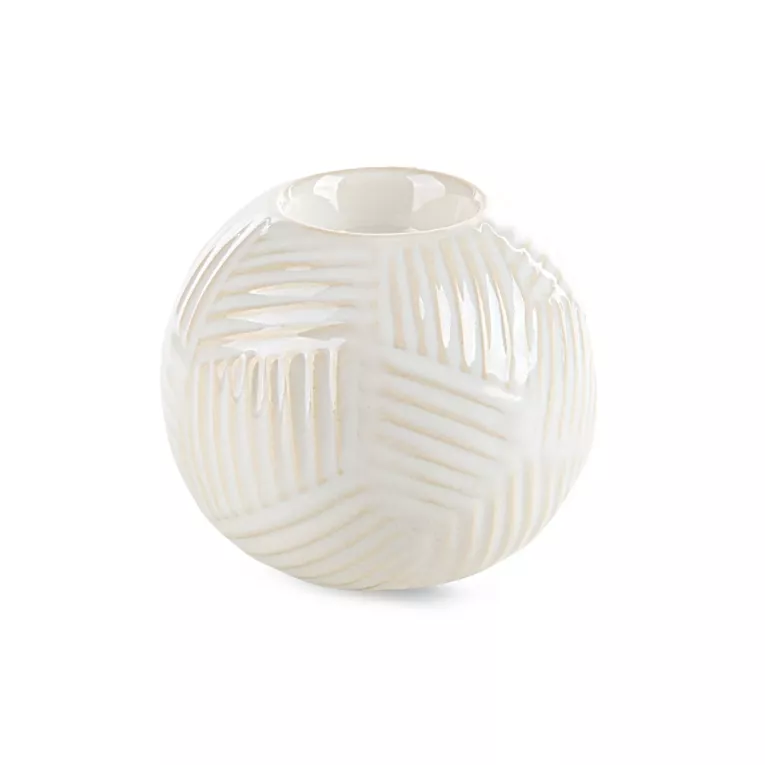 Świecznik dekoracyjny na tealighty ROMINA z wytłaczanym wzorem