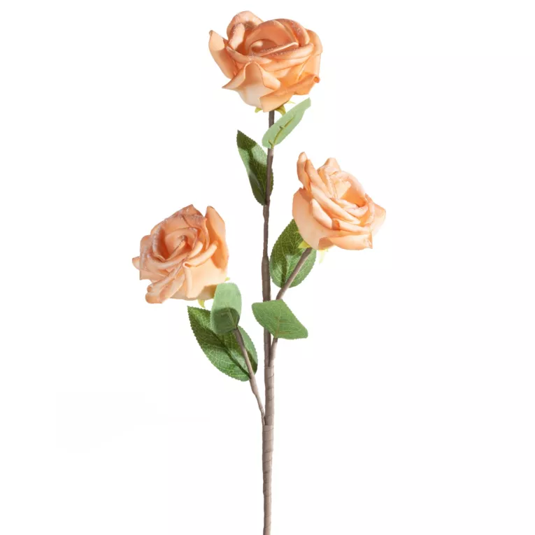 Kwiat sztuczny jasnobrązowy z plastycznej pianki foamiran 50 cm