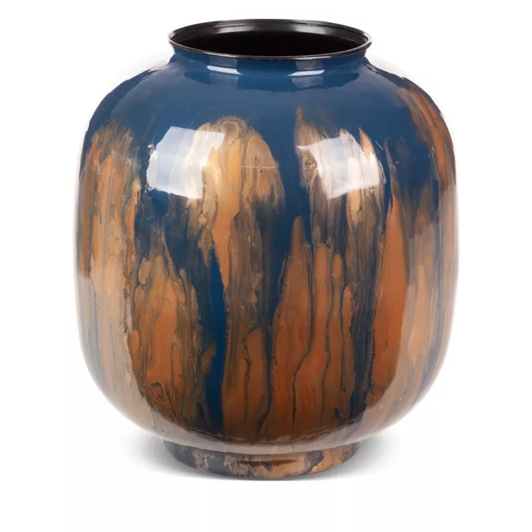 Metalowy wazon KAJA z niezwykłym wzorem