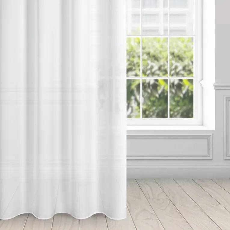 Firana biała z gładkiej matowej żorżety 140x250 cm przelotka ESTEL