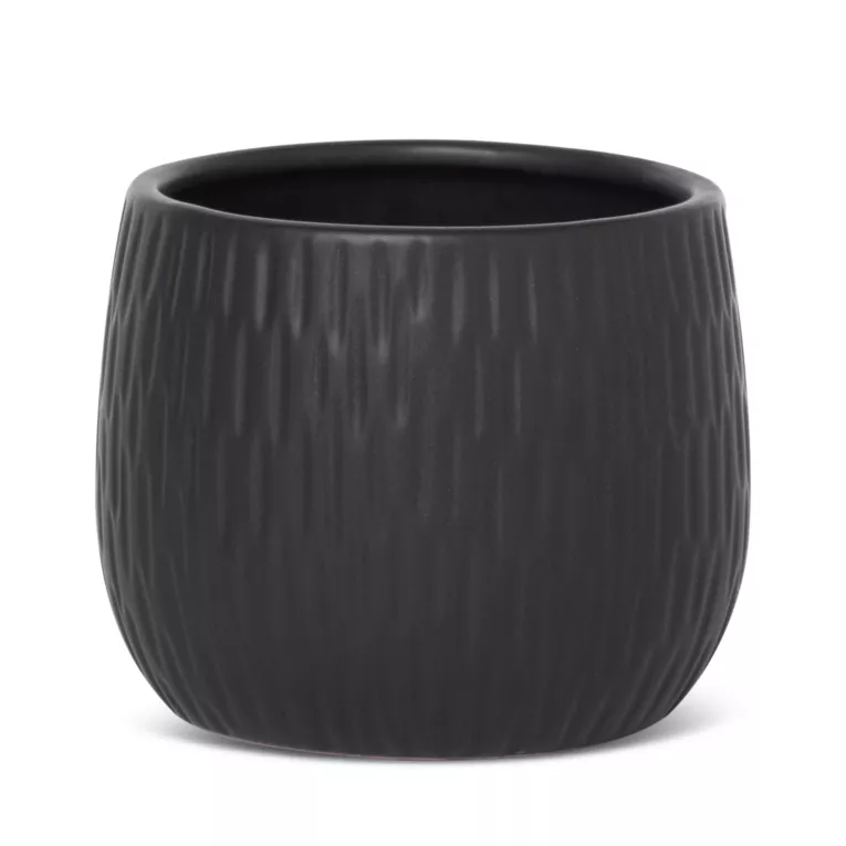 Doniczka dekoracyjna MONI z drobnym, wytłaczanym wzorem