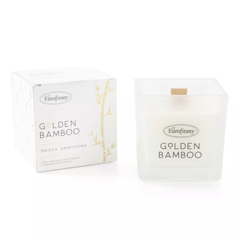 Świeca sojowa BAMBOO z naturalnymi olejkami i drewnianym knotem