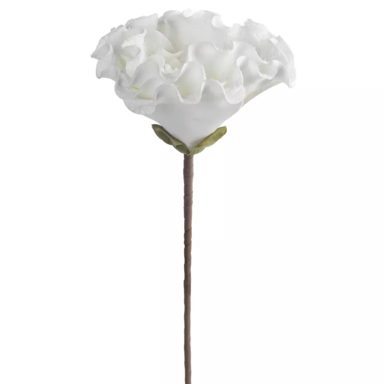 Kwiat sztuczny biały z plastycznej pianki foamiran 65 cm