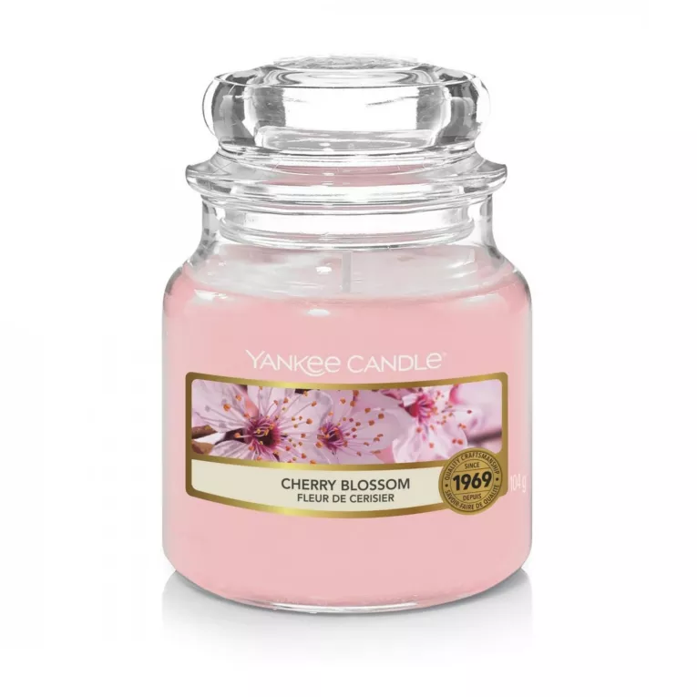 YANKEE CANDLE - Mała świeca zapachowa w słoiku - Cherry Blossom