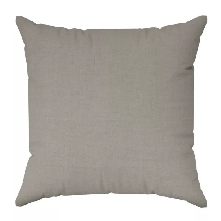 Poszewka szyta jasnoszara z tkaniny w stylu eko o naturalnym splocie