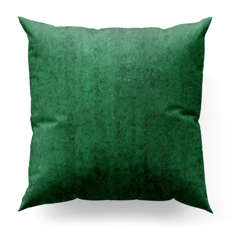 Poszewka szyta zielono butelkowo zielona z miękkiej tkaniny welwetowej z efektem kreszowania