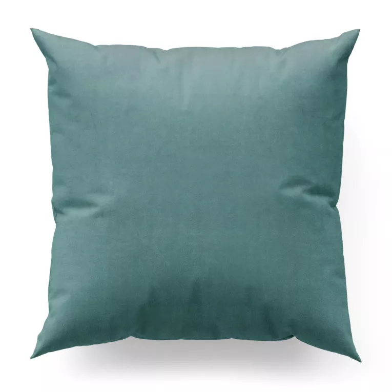 Poszewka szyta GEMMA ciemnoturkusowa ze szlachetnej grubej tkaniny welwetowej o gramaturze 400g/m2