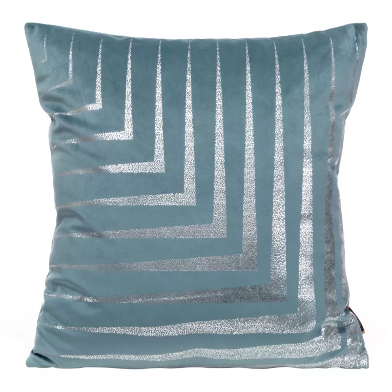 Welwetowa poszewka BLINK 31 ze srebrnym geometrycznym nadrukiem