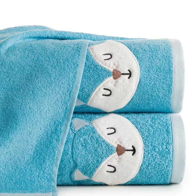 Ręcznik kąpielowy dziecięcy 50x90 cm bawełniany kolor niebieski 450 g/m2 BABY 70