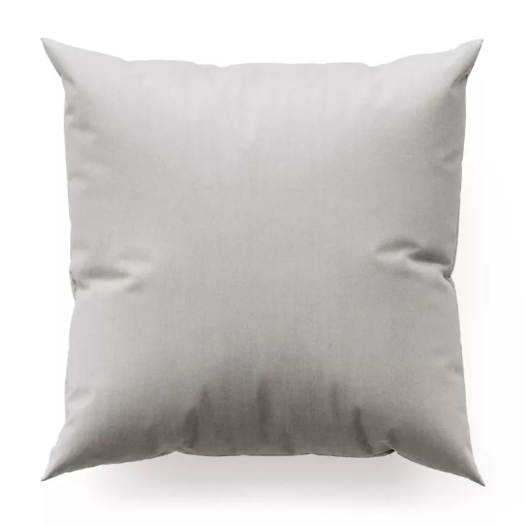 Poszewka szyta szarobeżowa z miękkiej tkaniny welwetowej