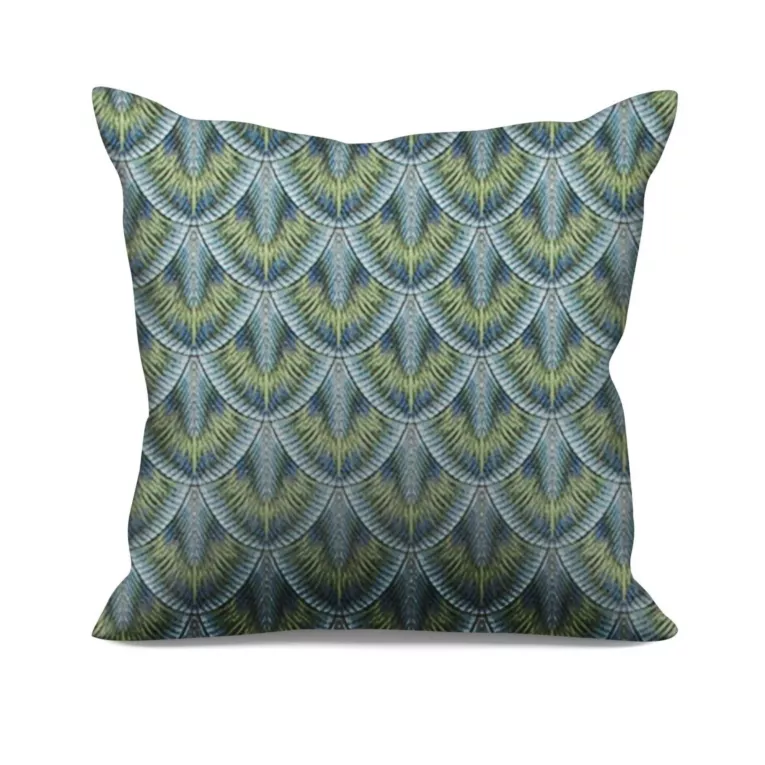 Poszewka szyta czarno turkusowa z miękkiej, lekko połyskującej tkaniny