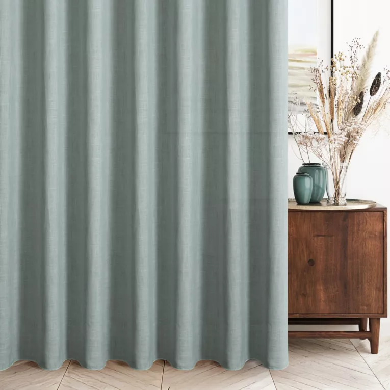 Zasłona szyta na przelotkach miętowa W STYLU EKOLOGICZNYM